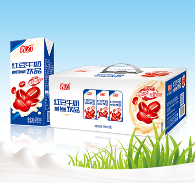 200mL红豆牛奶