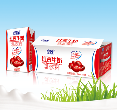 250mL红豆牛奶